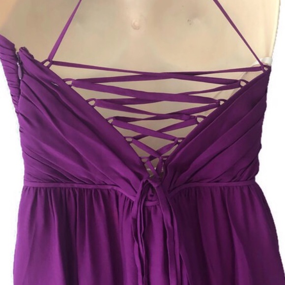 Rachel Zoe Open Back Halter Maxi Gown Dress - Picture 5 of 6